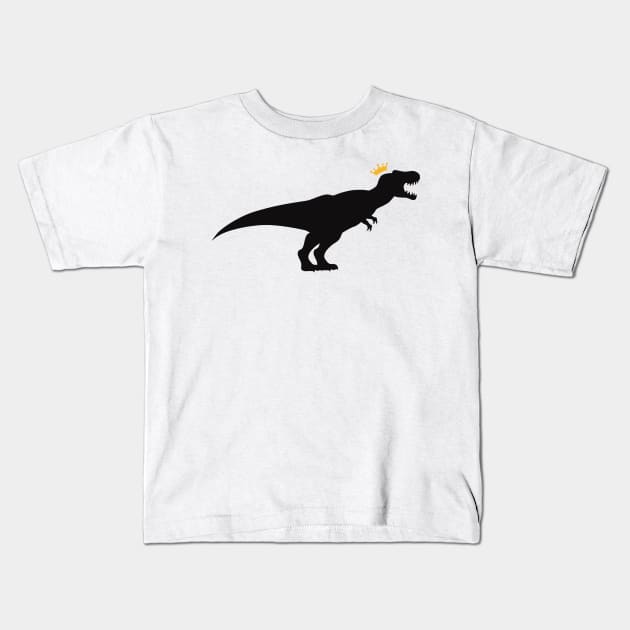 T-Rex King Kids T-Shirt by SakuraDragon